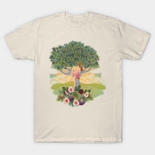 Girl Reading in Fig Tree T-Shirt